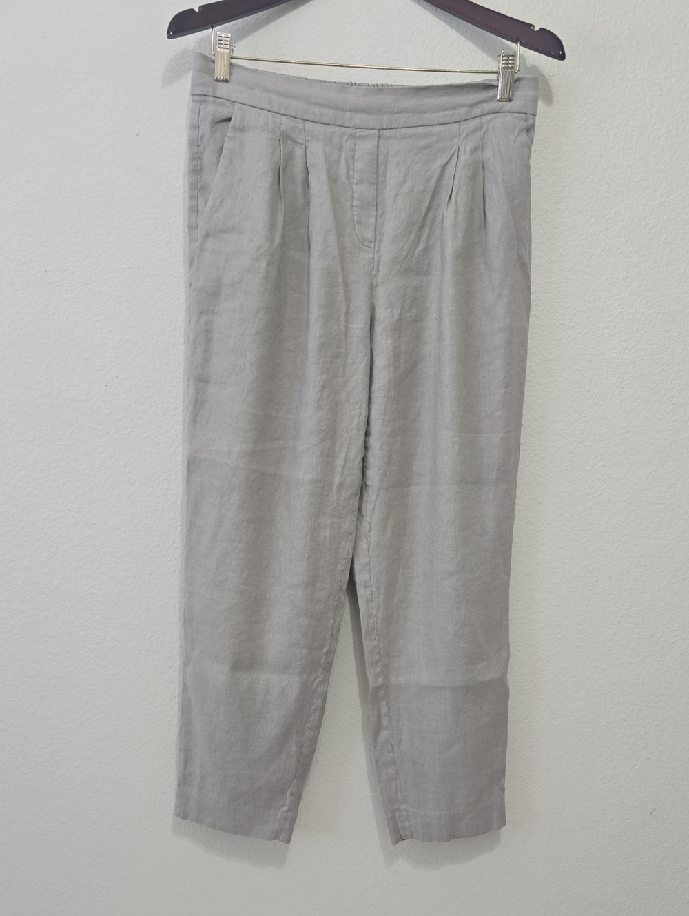 Babaton‎ Light Gray Elastic-Waist Pleated Pants S
